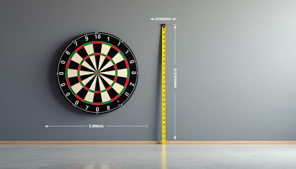 découvrez la hauteur cible officielle pour la fléchette, avec la position précise et les mesures exactes à respecter pour un jeu conforme aux règles.