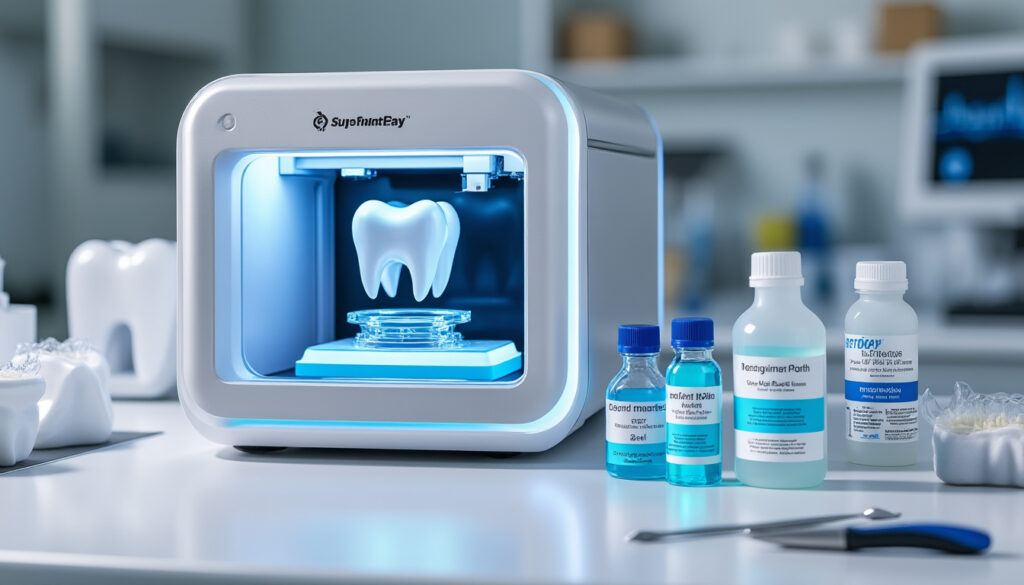 découvrez sprintray capdentaire, l'imprimante 3d dentaire professionnelle avec des résines de haute qualité pour des réalisations précises et durables en odontologie.